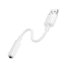 Borofone Adaptér BV22 Lemon - USB-A - jack 3,5 mm bílý