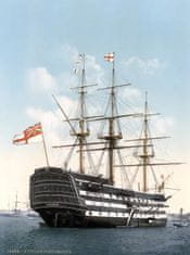 Grafika HMS Victory v Portsmouthe, 1900