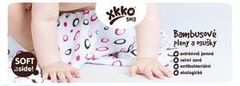 KIKKO Pleny bambusové Spirals&Bubbles 70x70 (3 ks) – magenta