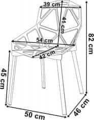 TZB Prolamované židle VECTOR černé - 4 kusy