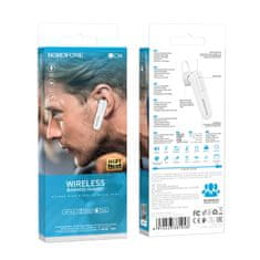 Borofone BC36 Bluetooth Handsfree sluchátko, bílé