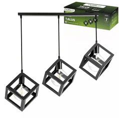 LUMILED Stropní závěsné svítidlo LED geometrická kostka TALUS 3xE27