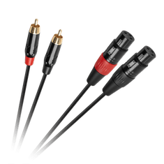 shumee Cabletech XLR - 2RCA propojovací kabel 1m