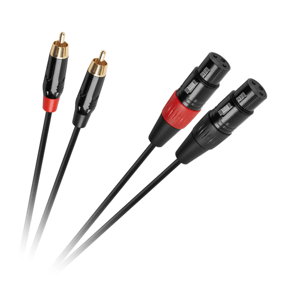 shumee Cabletech XLR - 2RCA propojovací kabel 1m