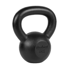 shumee Litinový kettlebell 4kg, REBEL ACTIVE