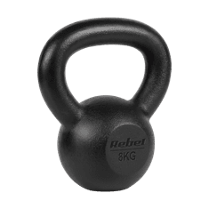 shumee Litinový kettlebell 8 kg, REBEL ACTIVE