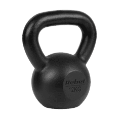 shumee Litinový kettlebell 12 kg, REBEL ACTIVE