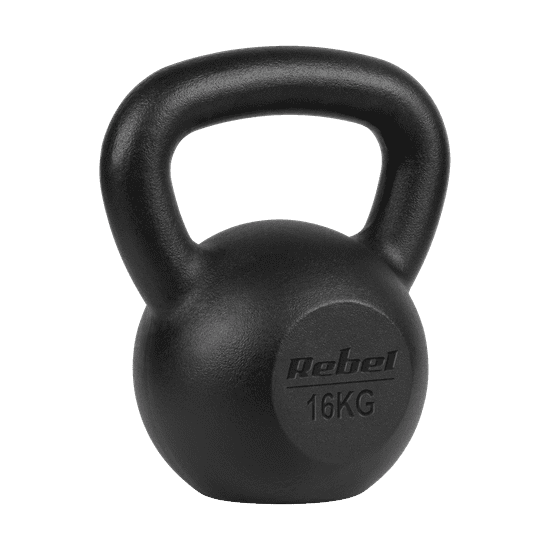 shumee Litinový kettlebell 16 kg, REBEL ACTIVE