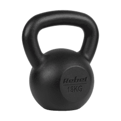 shumee Litinový kettlebell 18kg, REBEL ACTIVE