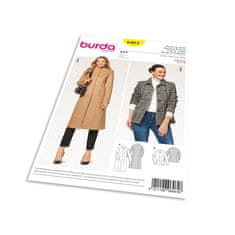 Burda Střih Burda 6461 - Dlouhý kabát se stojáčkem, krátký kabát, sako