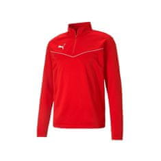 Puma Mikina červená 116 - 128 cm/XS JR Teamrise 14 Zip Top