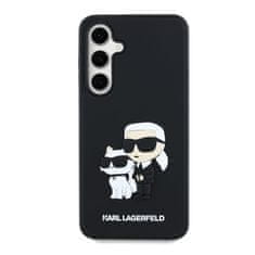 Karl Lagerfeld Zadní kryt 3D Rubber Karl and Choupette pro Samsung Galaxy S24 FE Black