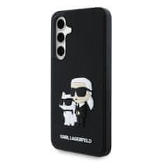 Karl Lagerfeld Zadní kryt 3D Rubber Karl and Choupette pro Samsung Galaxy S24 FE Black