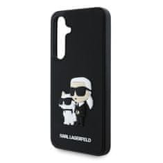 Karl Lagerfeld Zadní kryt 3D Rubber Karl and Choupette pro Samsung Galaxy S24 FE Black