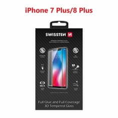 Swissten sklo ultra durable 3D full glue glass Apple Iphone 7 plus/8 plus bílé