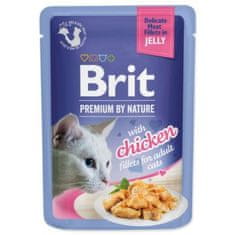 Brit Kapsička Premium by Nature kuřecí filety v želé 85g