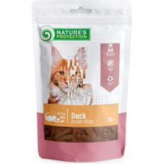 Nature's Protection Cat Snack kachní proužky 75 g