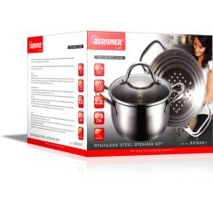 Bergner Hrnec napařovací nerez s poklicí 18 cm Gourmet BG-6521