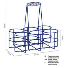 Kela Nosič na láhve LOOP 31x21x31 cm chróm
