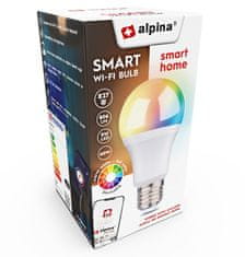 Alpina Chytrá žárovka LED RGB WIFI bílá + barevná E27