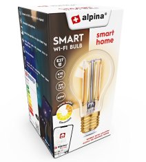 Alpina Chytrá žárovka LED WIFI bílá stmívatelná E27 470LM