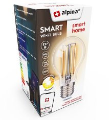 Alpina Chytrá žárovka LED WIFI bílá stmívatelná E27 806LM