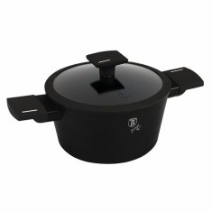 Berlingerhaus Kastrol s titanovým povrchem a poklicí 20 cm Matte Black Collection