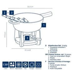 Kela Sada na sýrové fondue Calido litinová červená 33,5x17,5cm 20,0cm 1,8l