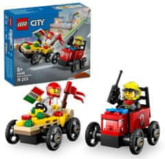 LEGO City 60458 Závodní balíček: Rozvoz pizzy vs. hasičské auto