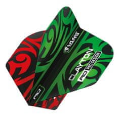 RED DRAGON Letky Jonny Clayton - Yin Yang - Red & Green RF6971