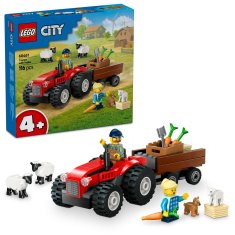 LEGO City 60461 Červený traktor s přívěsem a ovcemi