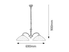 Rabalux Rabalux lustr Regina E27 2x MAX 60W bronzová 8177