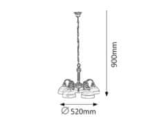 Rabalux Rabalux lustr Flossi E27 5x MAX 40W bronzová 8815