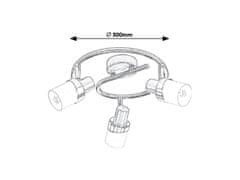 Rabalux Rabalux bodové svítidlo Finian E14 3x MAX 40W saténová chromová 5633