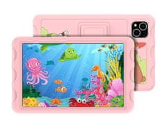 iGET SMART W8 Kids Pink - 8" IPS/1280x800/Octa Core/4GB+64GB/WiFi/BT/4000mAh/Android 14/pouzdro/růžová