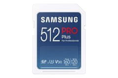 Samsung SDXC PRO PLUS/SDXC/512GB/180MBps/UHS-I U3, V30