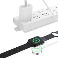 Tech-protect MC01 magnetická nabíječka na Apple Watch USB-C 1.2m, bíla