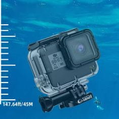 Tech-protect GA200 vodotesné pouzdro na GoPro Hero 5 / 6 / 7, průsvitné