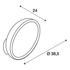 SLV VÝPRODEJ VZORKU BIG WHITE I-RING, nástěnné svítidlo, LED, 3000K, kulaté, bílé, textilní kabel červený, 14 W 156311