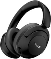 Genius HS-810BT Headset, bezdrátový, náhlavní, mikrofon, Bluetooth 5.3, ovládání hlasitosti, 3,5mm jack, USB-C nabíjení,černý