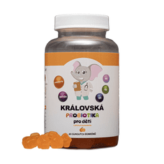 Kralovstvizdravi Královská Probiotika pro děti, komplex laktobacilů a bifidobakterií s vitamíny B3, B5, B6, 60 gumových bonbónů