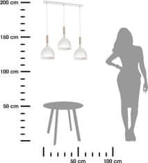 Dekorstyle Trojité stopní svítidlo Noak Wood bílé