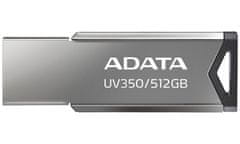 ADATA FlashDrive UV350 512GB / USB 3.2 Gen1 / stříbrná