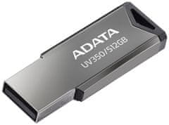 ADATA FlashDrive UV350 512GB / USB 3.2 Gen1 / stříbrná