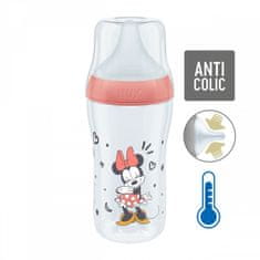 Kojenecká láhev NUK Perfect Match MICKEY Temperature Control 260 ml red