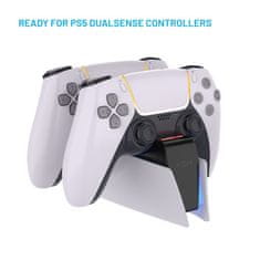 FIXED Dobíjecí stanice FIXED pro dva bezdrátové ovladače DualSense PlayStation 5, černo-bílá