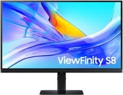 Samsung ViewFinity S8 27" / S80UD / 4K UHD 3840x2160 / 16:9 / IPS / 5ms / 60Hz / Jack/HDMI/DP/USB/USB-C/LAN/PIVOT/VESA