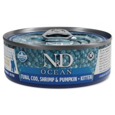 N&D Konzerva Kitten Ocean Tuna, Cod, Shrimp & Pumpkin 70g