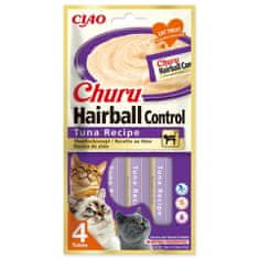 churu Pochoutka Hairball tuňák 4x14g