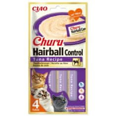 churu Pochoutka Hairball tuňák 4x14g